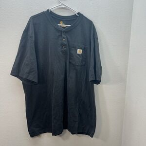 Carhartt K84 Black Loose Fit Short Sleeve Heavy Weight Pocket T Shirt VTG Work